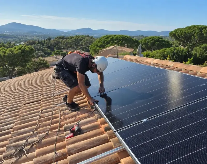 Installateur panneaux solaires Saint-Romain-la-Virvée — pose photovoltaïque sur toiture