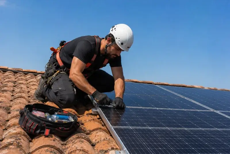 Maintenance et monitoring de panneaux solaires à Saint-Romain-la-Virvée